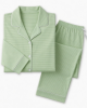 Classic Stripe Luxe Pima Long Sleeved Pajama Light Green