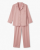 Women Pink Lounge Pajama Set Top Bottoms