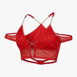 Women Tanga Cover Clothing Interior Red Lingerie Cadena Clothing Club Shoulder Open