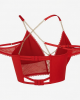 Women Tanga Cover Clothing Interior Red Lingerie Cadena Clothing Club Shoulder Open