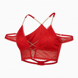 Women Tanga Cover Clothing Interior Red Lingerie Cadena Clothing Club Shoulder Open