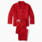 FollowMe Adult Medium Red Santa's Favorite Holiday 2 Piece Pajama Set