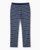Womens Navy Blue White Striped Pajama Lounge Pants