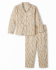 Giraffe Pattern Pajama Set Bridesmaid Women Nightwear