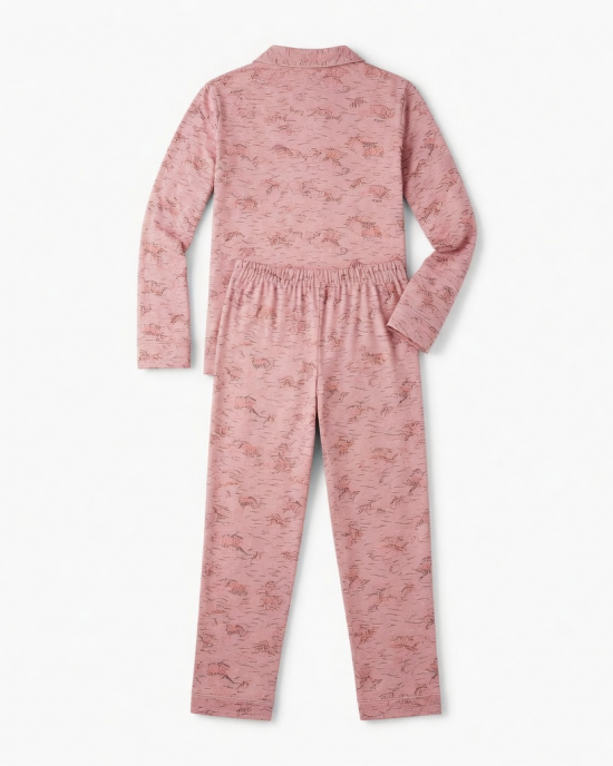 Cotton Night Suit Women Pink Tiger PJ Set Sleepwear Pajama Set night Wear
