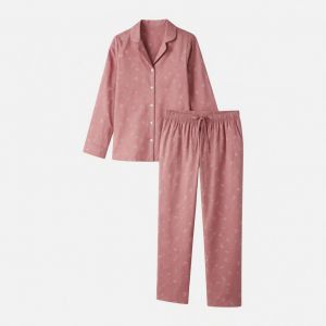 senoras Pajamas Clothing Night Clothing Lounge Dress Night Cotton Pink Rich Set 2 Piece