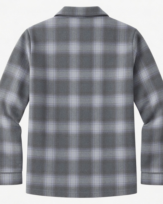 Pajama Mania Womens Large Gray Plaid Long Sleeve Button Front PJ Top New