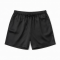 Black Silk Blend Shorts Elastic Waist / Pajama Bottoms