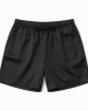 Black Silk Blend Shorts Elastic Waist / Pajama Bottoms