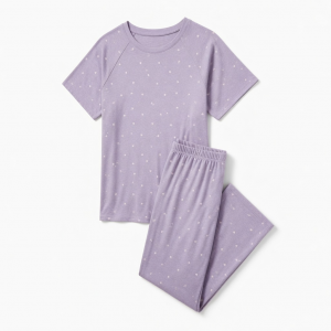 Sleep Set Womens 2X 'Petite Hearts' Super Soft Lounge Tee & Pants Pajamas