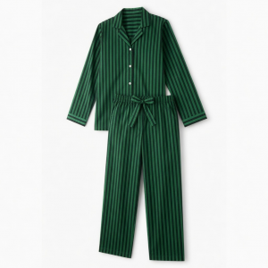 Beetlejuice Striped Pajama Set Womens Green Black Goth Grunge Spooky Small