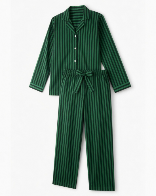 Beetlejuice Striped Pajama Set Womens Green Black Goth Grunge Spooky Small