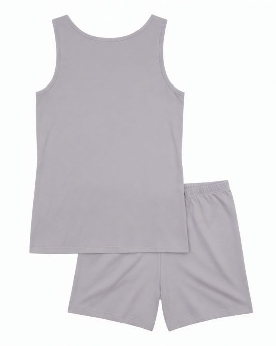 Trendy Women Pajama Set with Sleeveless Undershirt for Daily Activities