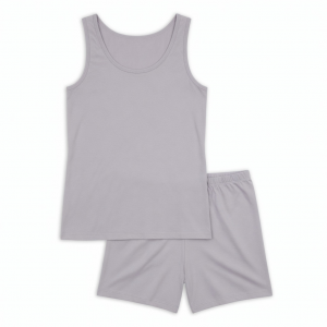Trendy Women Pajama Set with Sleeveless Undershirt for Daily Activities