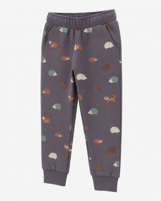 Set Pajamas Pants Hedgehog Fox Print JOGGER 2X 4 6 18