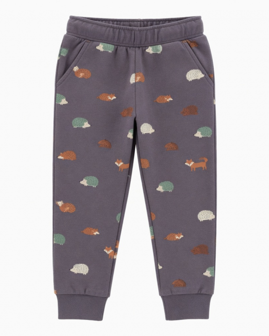 Set Pajamas Pants Hedgehog Fox Print JOGGER 2X 4 6 18