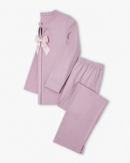 Set Pajamas Casual Women with Design Bow Cutout for uso domestico