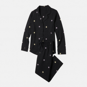 Pants Pajama Women 2 Piece for Sleep Stars / Black