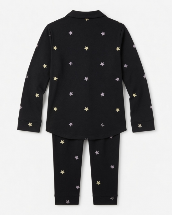 Pants Pajama Women 2 Piece for Sleep Stars / Black