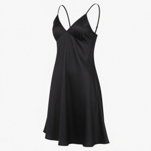 Delicates Lingerie Slip Womens Large Black Pajama Nightgown Pajamas