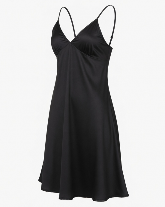 Delicates Lingerie Slip Womens Large Black Pajama Nightgown Pajamas