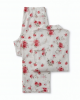 Women NY Pajamas Pants PJ Clothing Sleep Set 3 Piece White Red Roses