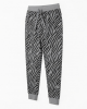 Pants Pajamas Women Gray with Pattern Zebra Lounge jogger