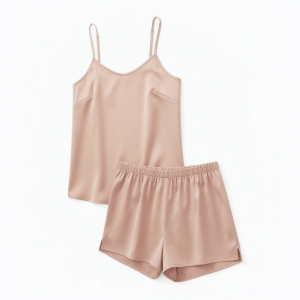 Satin Cami & Shorts Pajama Set Light Pink