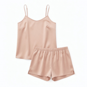 Satin Cami & Shorts Pajama Set Light Pink