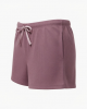 Womens Mauve Waffle Knit Pajama Shorts Drawstring Sleep Bottoms
