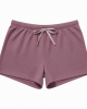 Womens Mauve Waffle Knit Pajama Shorts Drawstring Sleep Bottoms