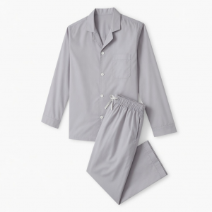 Small Solid Plain 100%Cotton Unisex Pajama Set