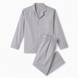 Small Solid Plain 100%Cotton Unisex Pajama Set