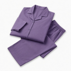 Set Pajamas unisex 100 % Cotton Plain Purple
