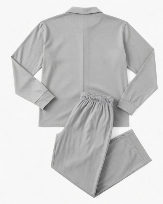 Small Solid Plain 100%Cotton Unisex Pajama Set