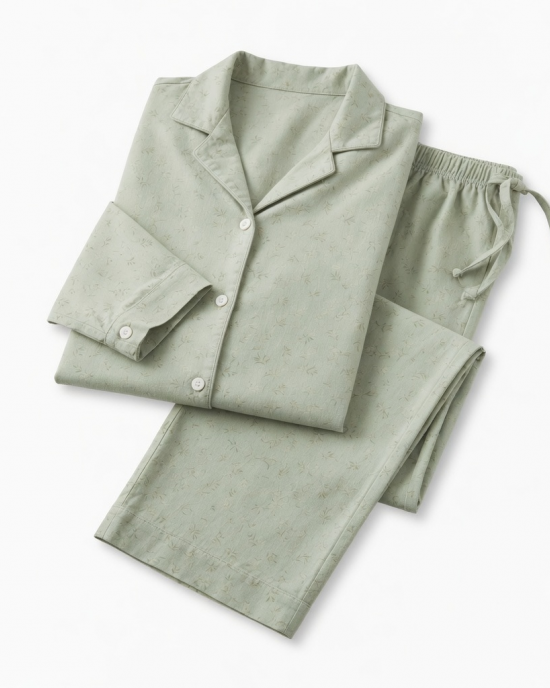 Set Pajamas unisex Hand Print 100 % Cotton