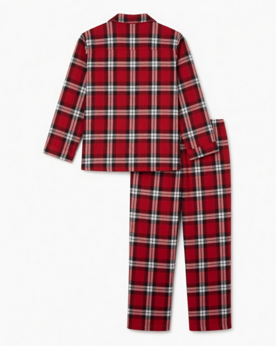 Set Pajamas a Check Buffalo Top & Pants Red X Small