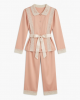 Elegant Pajamas with Bow Back Women with Design Splice Lace for All Seasons
