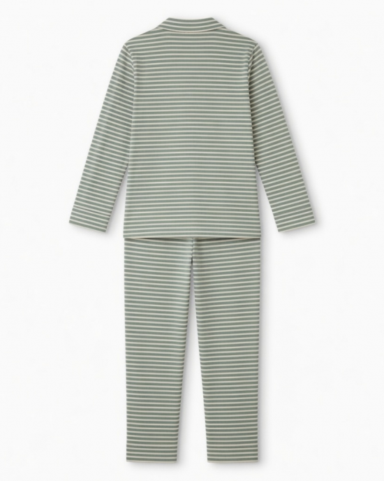 Sleek and Stylish Womens Casual Pajama Set with Comfortable Stripe Design