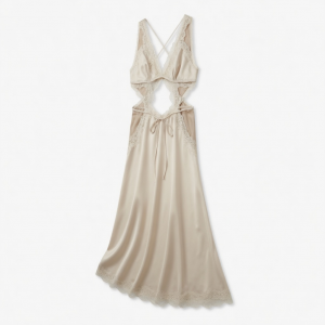 Sophisticated Pajamas Women with Lace Cutout without Back Style Nightgown