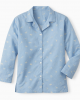 Pajama, Top Only Small 100% Cotton Button Up Travel Themed