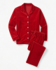 Velvety button down red pajama Set medium