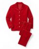 Velvety button down red pajama Set medium