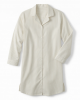 TGold Stripe Cotton Blend Button Pajama Sleep Night Shirt