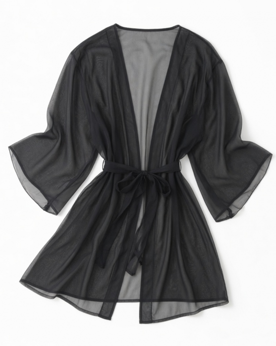 Women Lingerie Sexy Clothing Sleep Sheer Robe Sheer Sleepwear Pajamas