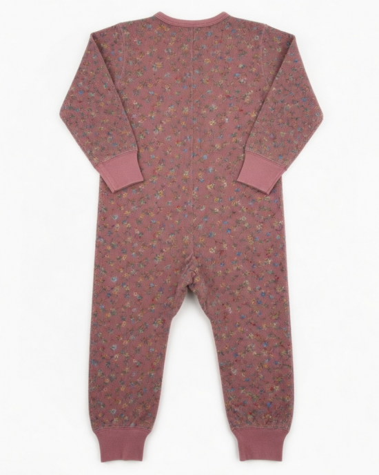 Vintage Country Floral Thermal Union Suit Pajamas