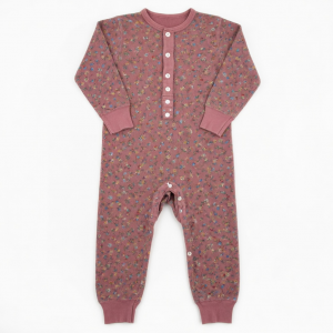 Vintage Country Floral Thermal Union Suit Pajamas