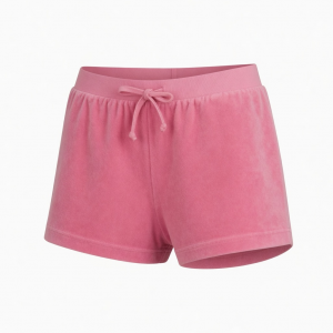Velour Sleep Shorts Pink Monogram Embossed Lounge Pajamas
