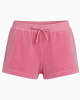 Velour Sleep Shorts Pink Monogram Embossed Lounge Pajamas